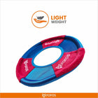 Zigly lightweight blue and red circular dog toy with FOFOS branding on white background