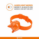 Orange FOFOS pet collar with spiked design and laser light modes by Zigly