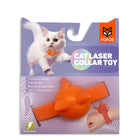 Zigly FOFOS cat laser collar toy with adjustable orange strap, wearable interactive cat light