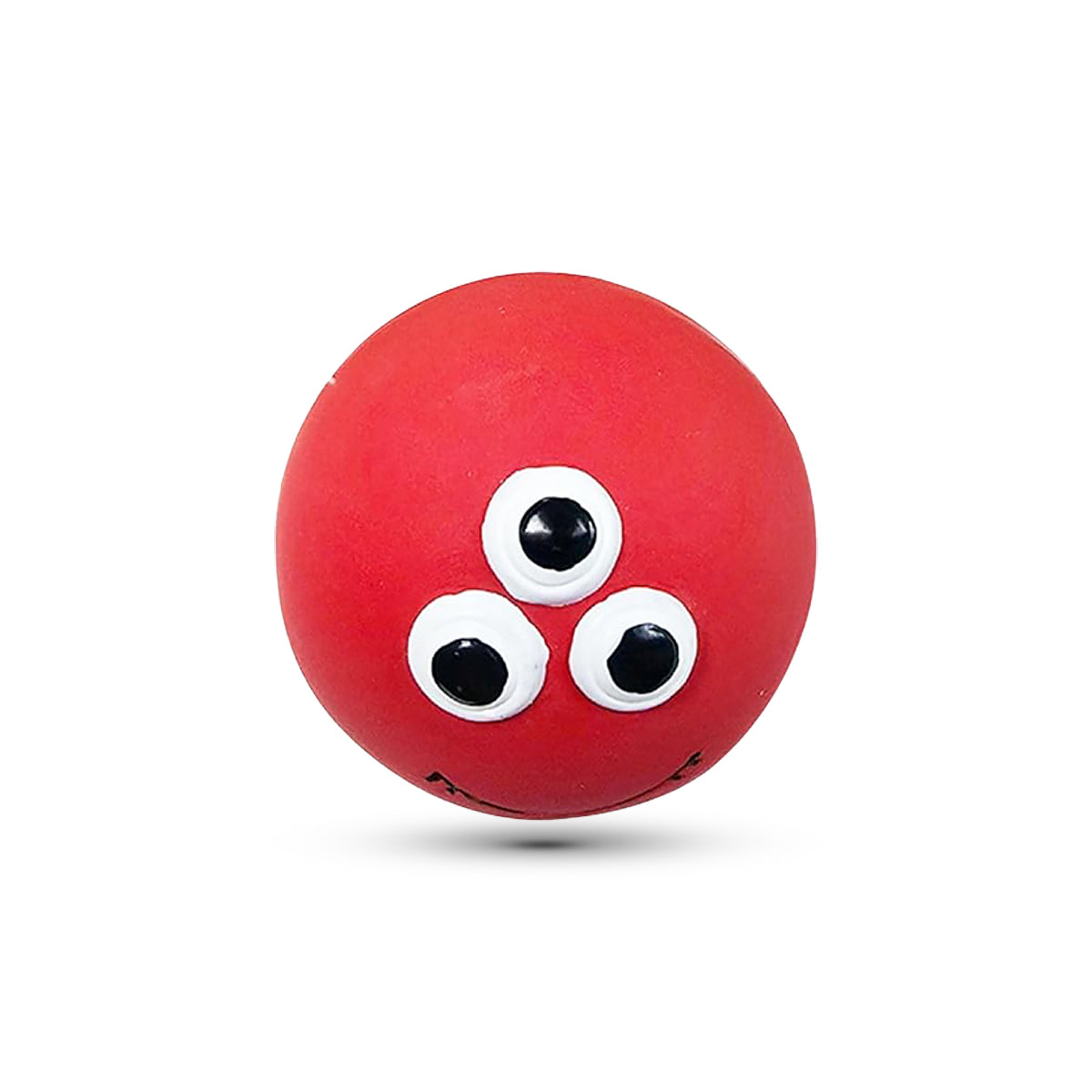 Squeeezys Latex Monster Ball Dog Toy - Red