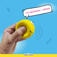 Squeeezys Latex Monster Ball Dog Toy - Yellow