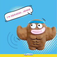 Squeeezys Latex Monster Brother Dog Toy Brown