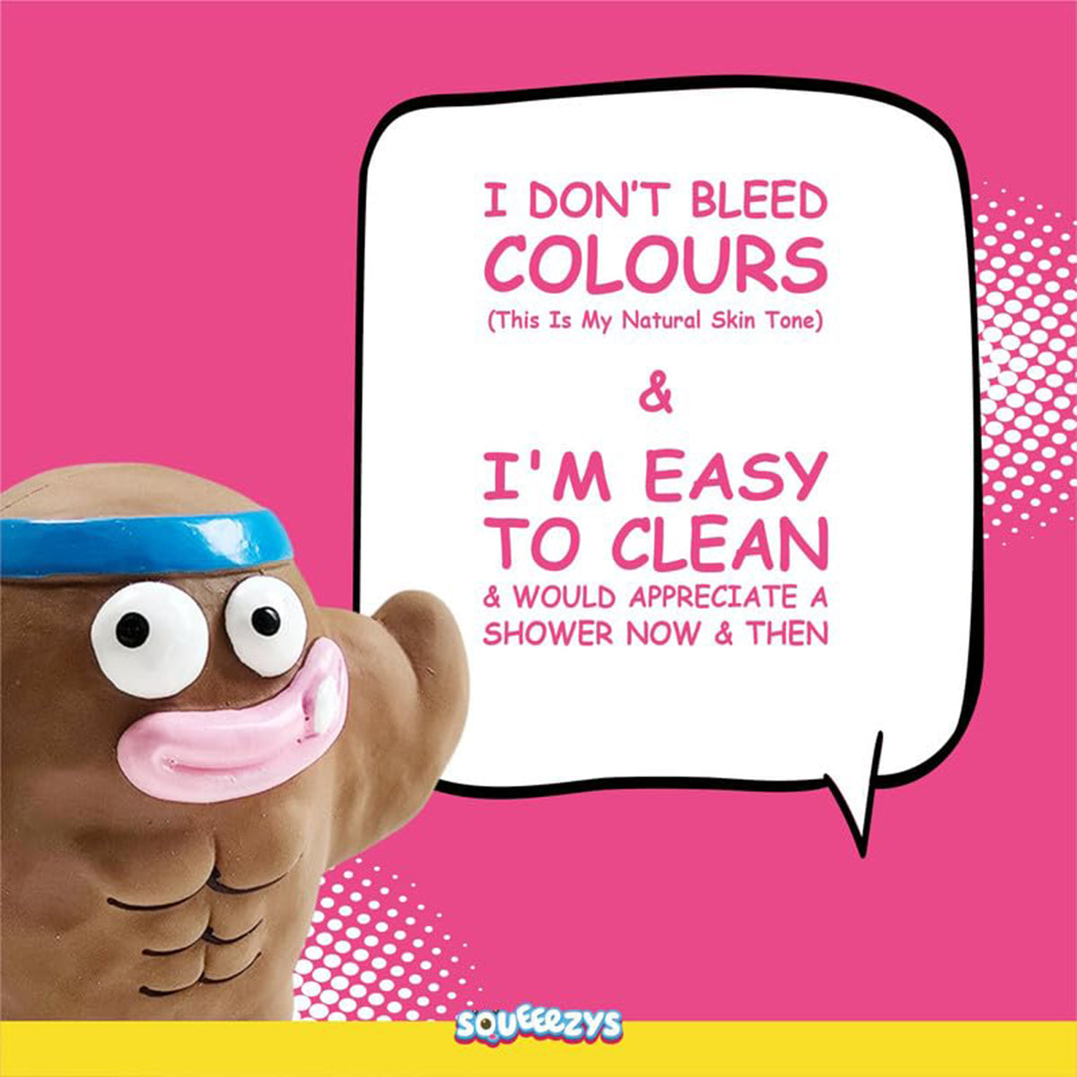 Squeeezys Latex Monster Brother Dog Toy Brown