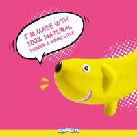 Squeeezys Latex Banana Dog Toy - Yellow