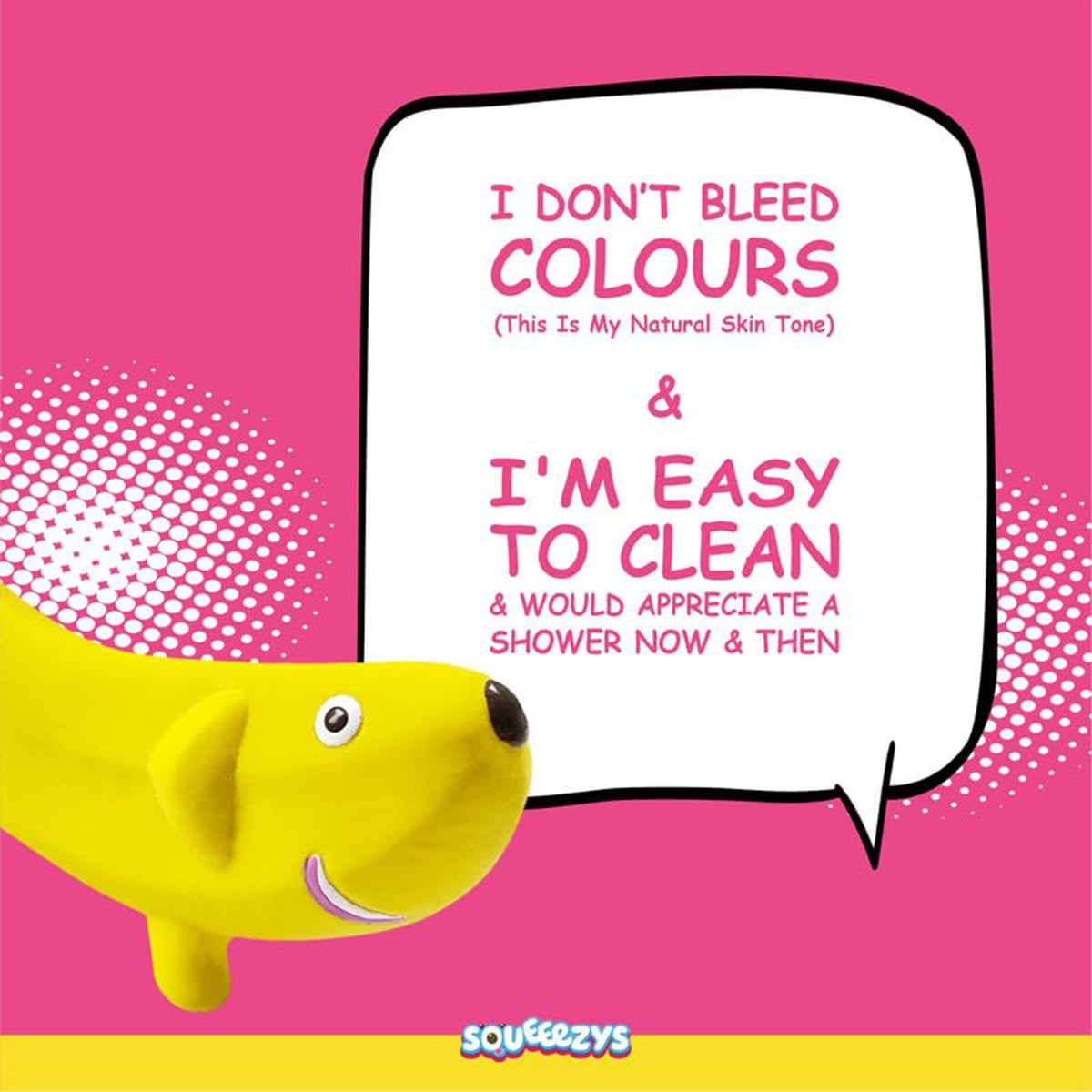 Squeeezys Latex Banana Dog Toy - Yellow