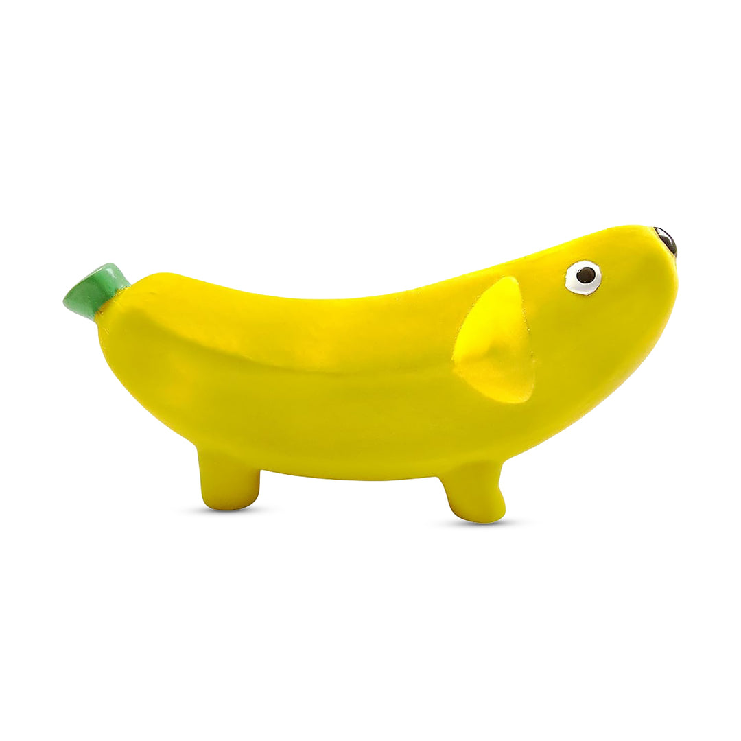 Squeeezys Latex Banana Dog Toy - Yellow