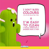 Squeeezys Latex Cactus Man Dog Toy - Green