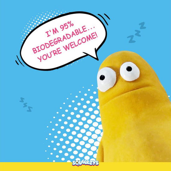 Squeeezys Latex Monster Brother Dog Toy - Yellow