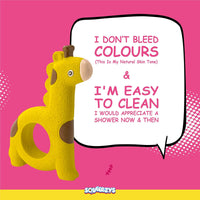 Squeeezys Latex Holey Girafee Dog Toy - Yellow