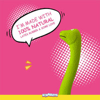 Squeeezys Latex Dino Dog Toy - Green