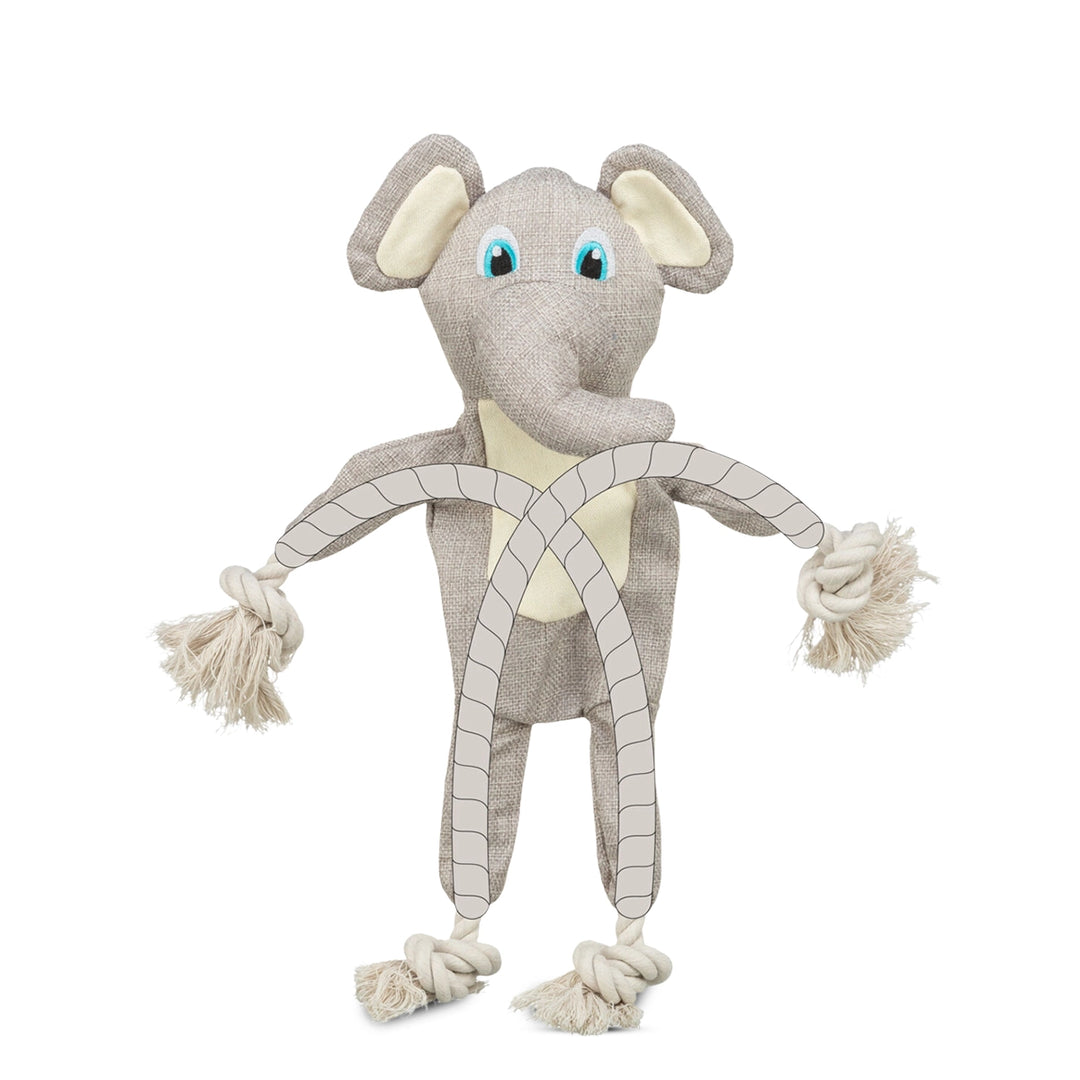 Trixie Elephant With Rope Plush Dog Toy 42 cm