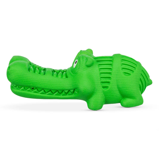 Trixie Snack Crocodile Natural Rubber Dog Toy 18cm - Green
