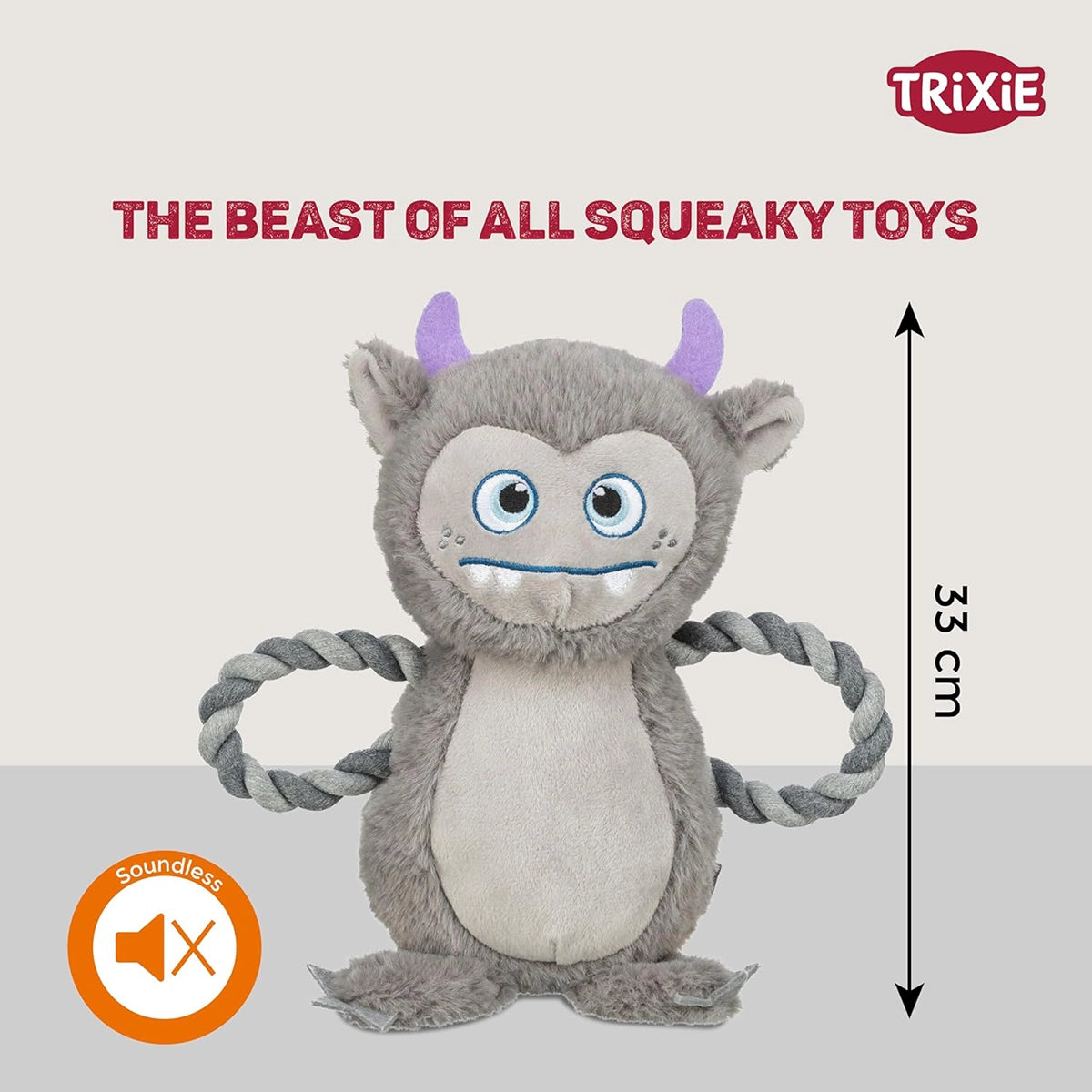 Trixie Monster Plush Recyled Dog Toy - 33cm