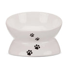Trixie Elevated Ceramic Cat Bowl 370ml - Dia 14cm - White