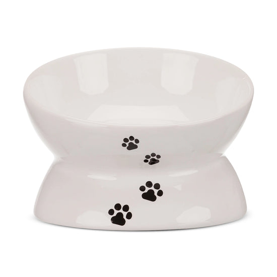 Trixie Elevated Ceramic Cat Bowl 370ml - Dia 14cm - White