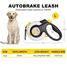 Fida Autobrake Dog Leash - White