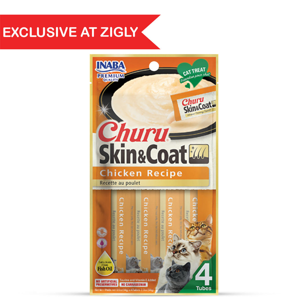 Inaba Churu Skin & Coat Chicken Recipe 56g (14g x 4)