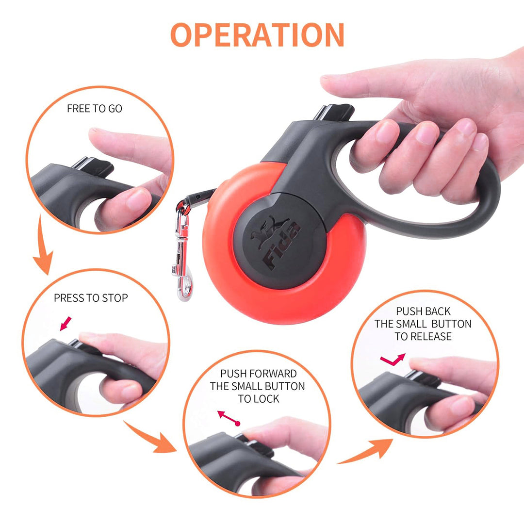 Fida Mars Dog Leash - Red