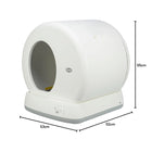 Trixie Self Cleaning Cat Litter Tray - White - 53x55.5x52cm