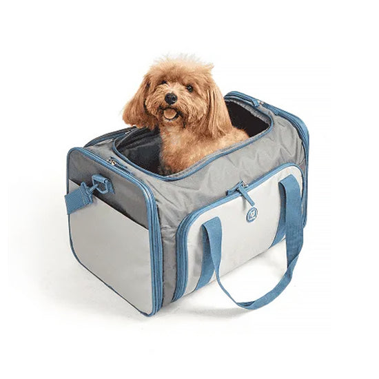 FOFOS Expandable Foldable Pet Carrier Grey/Blue
