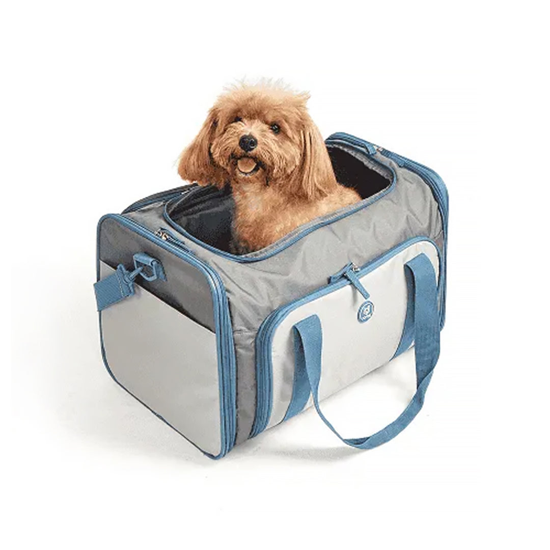 FOFOS Expandable Foldable Pet Carrier Grey/Blue