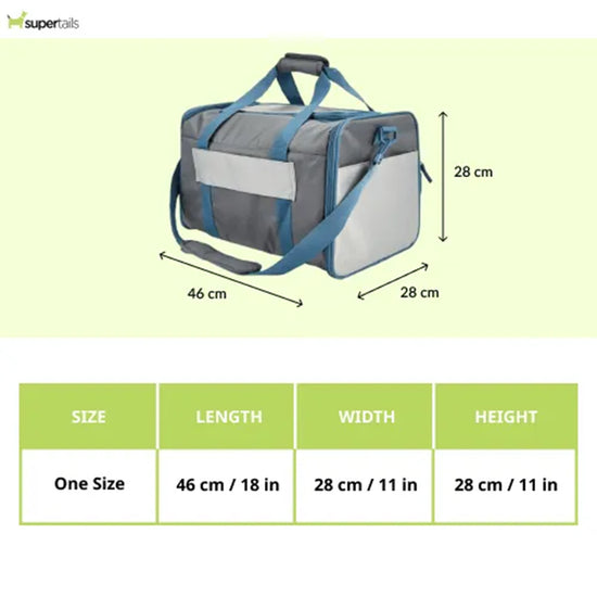 FOFOS Expandable Foldable Pet Carrier Grey/Blue