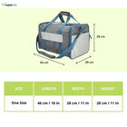 FOFOS Expandable Foldable Pet Carrier Grey/Blue - 46x28x28cm