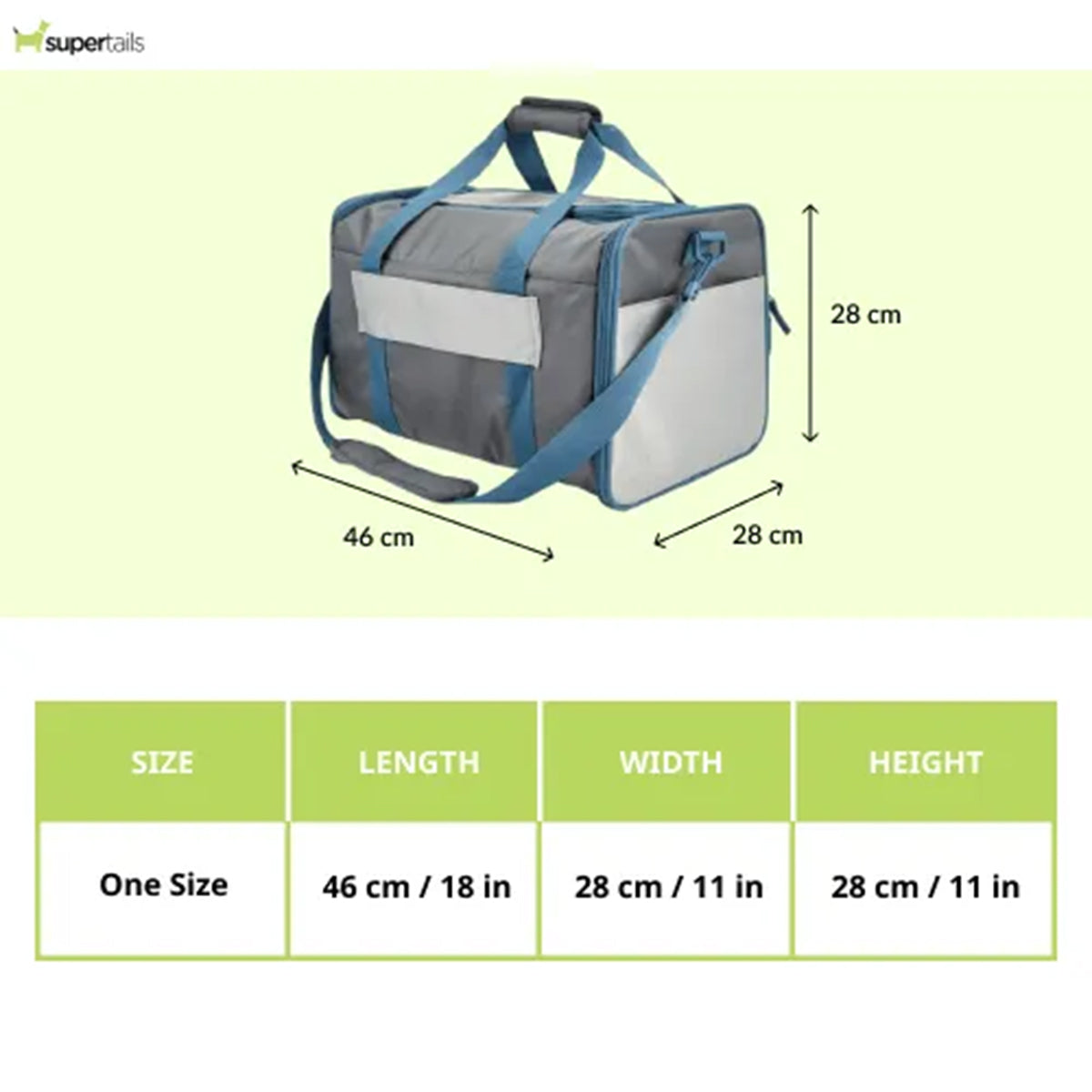 FOFOS Expandable Foldable Pet Carrier Grey/Blue