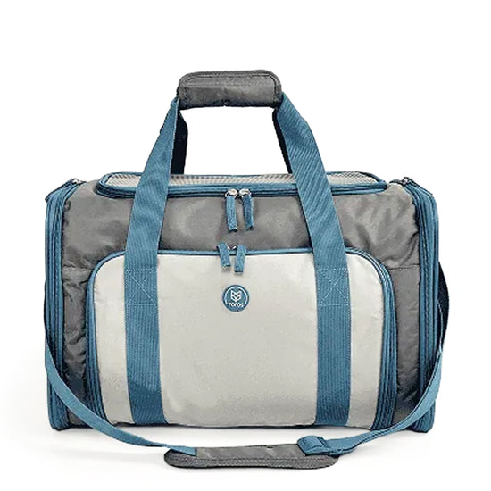 FOFOS Expandable Foldable Pet Carrier Grey/Blue