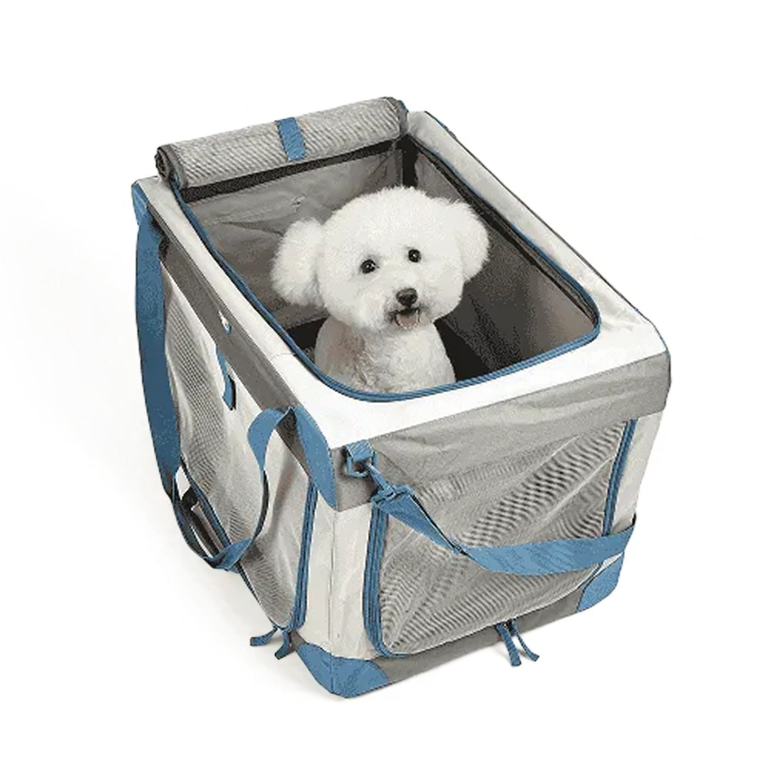 FOFOS Outdoor Camping Pet Carrier - Grey/Blue