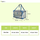 FOFOS Outdoor Camping Pet Carrier - Grey/Blue - 61x41 x41cm
