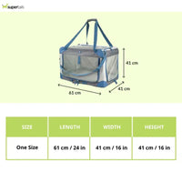 FOFOS Outdoor Camping Pet Carrier - Grey/Blue