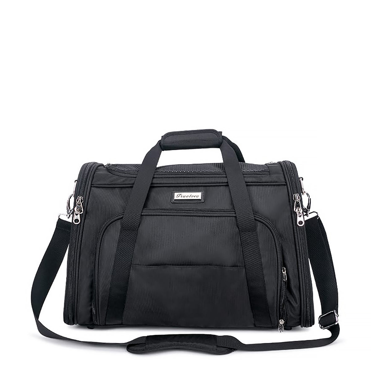 Truelove 1 Side Expandable Duffle Pet Carrier - Black