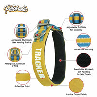 Petaholic Tracker Series Plateau Pet Collar - Mustard