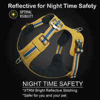 Petaholic  Tracker  Series  Plateau Dog Harness - Mustard