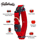 Petaholic Air Mesh Series Pet Collar - Maroon