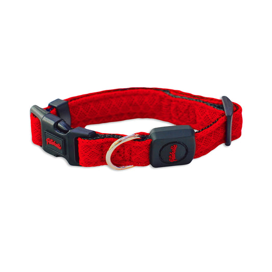 Petaholic Air Mesh Series Pet Collar - Maroon