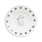 Trixie Flat Cat Paws Ceramic Cat Bowl  - White - 200ml