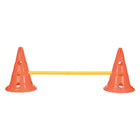 Zigly orange training cones with yellow pole for sports agility drills