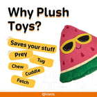 FOFOS Summer Plush Dog Toy - Watermelon