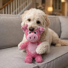 FOFOS Tough Pig Pink Plush Dog Toy