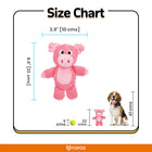 FOFOS Tough Pig Pink Plush Dog Toy