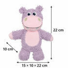 FOFOS Tough Hippo Plush Dog Toy