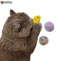 FOFOS Sardine Wool Cat Toy - 2 Balls & 1 Fish - 3 Pack