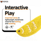 FOFOS Sardine Wool Cat Toy - 2 Balls & 1 Fish - 3 Pack