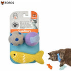 FOFOS Sardine Wool Cat Toy - 2 Balls & 1 Fish - 3 Pack