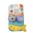 FOFOS Sardine Wool Cat Toy - 2 Balls & 1 Fish - 3 Pack