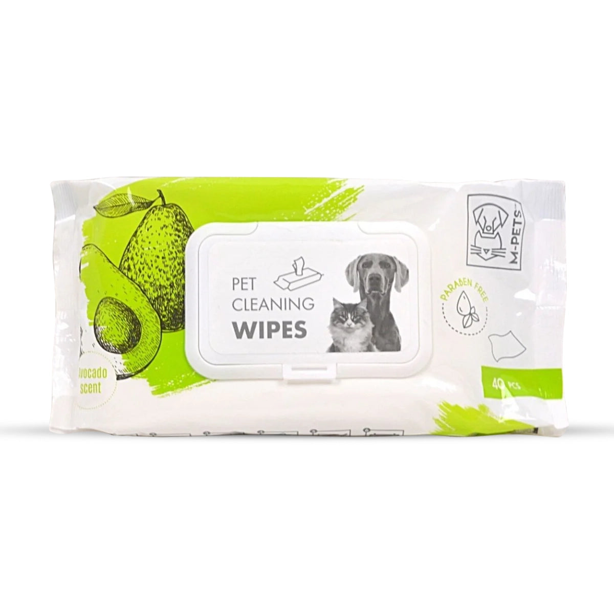 M-Pets Pet Cleaning Wipes Avocado 15 x 20cm - 40 pcs