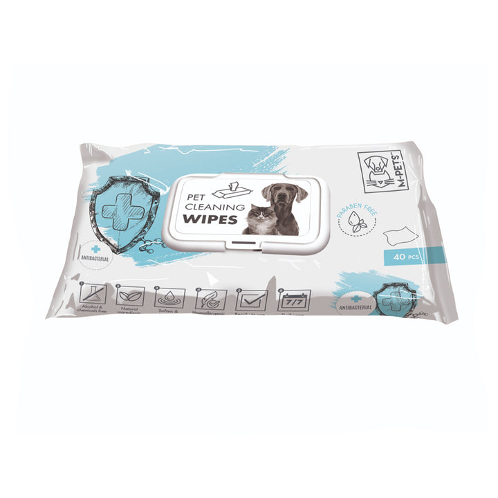 M-Pets Pet Cleaning Wipes Anti-Bacteria 15 x 20cm - 40 pcs
