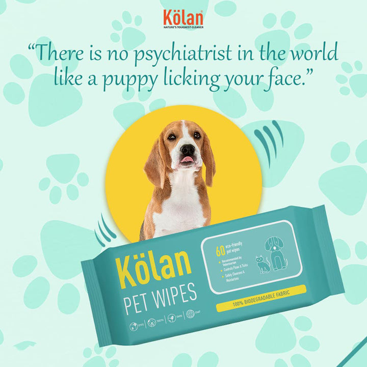 Kolan Pet Wipes - 60 Wipes